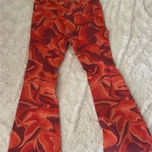 We The Free Vibrant Red and Orange Pants